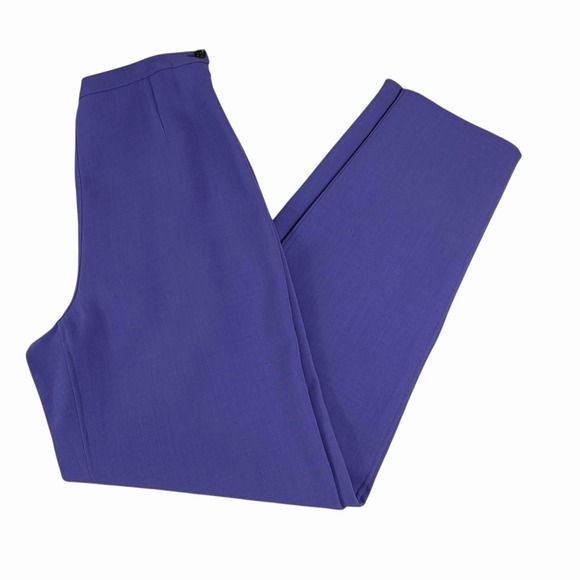 Lafayette 148 New York Pants - VTG Lafayette 148 Womens Size 8‎ Purple Dress Pants Slacks Tapered Wool Blend